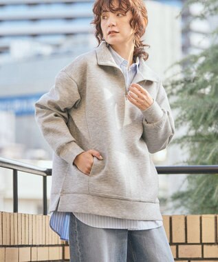 AMERICAN HOLIC ハーフＺＩＰポンチプルオーバー Light Gray Mixture