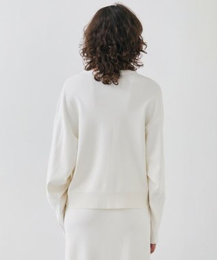 BEIGE， 【洗える】LAURA / クルーネックボタンニットトップス Ecru