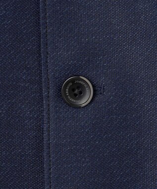 JOSEPH ABBOUD 【清涼/軽量/ストレッチ/ソフト】プリントレノクロス コンバーチブル ジャケット ネイビー系
