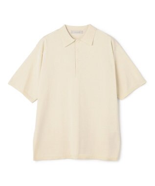 UNFILO MENS アラエルアンチピリングニット ポロ アイボリー