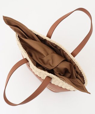 LA BAGAGERIE 【インスタグラマー chiyoさん×LA BAGAGERIE】コンビネーションかごバッグ チョコ