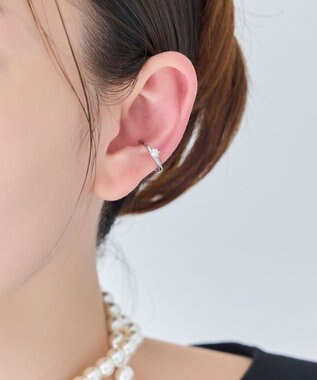 Phoebe 【金属アレルギー対応】ブリンクビジューイヤーカフ　シルバー/ニッケルフリー シルバー
