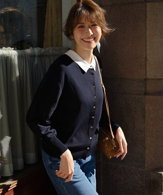 23区 L 【WEB&一部店舗限定】バイカラーデザイン 2WAY ニット