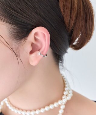 Phoebe 【金属アレルギー対応】ブリンクビジューイヤーカフ　シルバー/ニッケルフリー シルバー