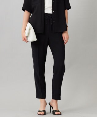 【UVカット・防シワ・洗える】ライトダブルクロス ドロストパンツ