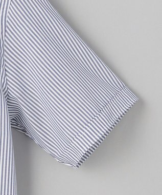 GOTAIRIKU 春夏向け【形態安定】SUMMERPREMIUMPLEATS_セミワイドカラー 半袖ドレスシャツ(26年限定色) 26年限定色/サックスブルー×ストライプ