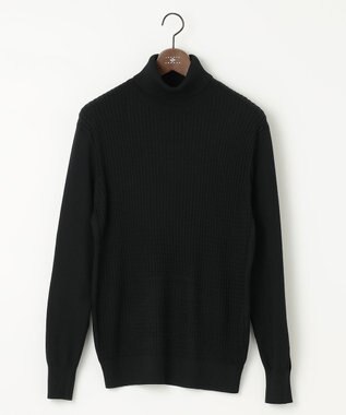 JOSEPH ABBOUD 【チクチクしない/イージーケア】SNOWYタートルネックニット ブラック系