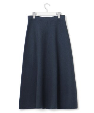 23区 【滝沢眞規子さん着用/洗える】ウールカシミヤ ニットスカート ダルブルー系