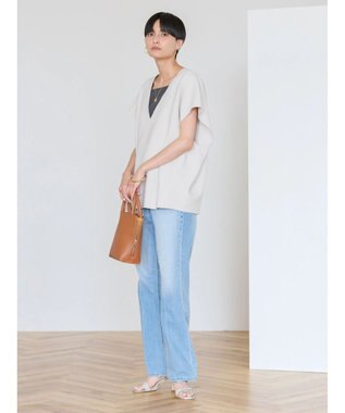 AMERICAN HOLIC クレープジョーゼットＶネックベスト Light Gray