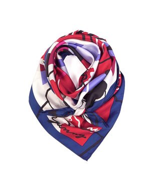 Marca ＜春の新色！＞【the PORT by marca】 CAKE 大判 シルクツイル スカーフ BERRY