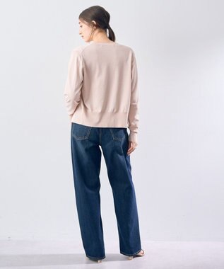 YECCA VECCA ラメ混クルーネックカーディガン Pink