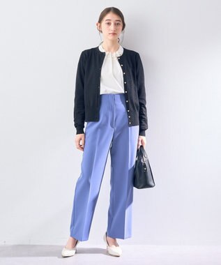 YECCA VECCA ラメ混クルーネックカーディガン Pink