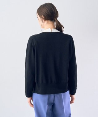 YECCA VECCA ラメ混クルーネックカーディガン Pink