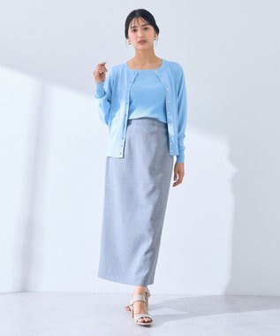 YECCA VECCA ラメ混クルーネックカーディガン Pink