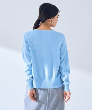 YECCA VECCA ラメ混クルーネックカーディガン Pink