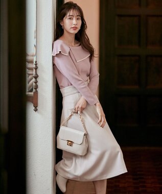 ANY SIS 【洗える】フレアカラープルオーバー ピンク