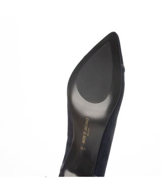 MODE ET JACOMO <MODE ET JACOMO>異素材コンビポインテッドトゥパンプス ネイビースエード