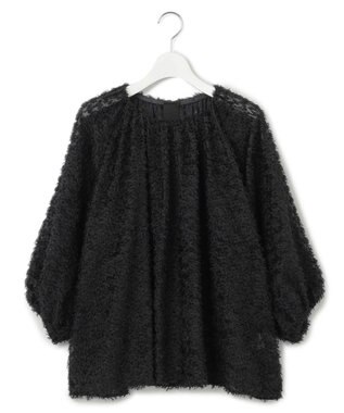 23区 【洗える】へアリ―カットジャカード ブラウス ブラック系