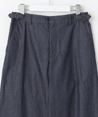 J.PRESS LADIES L 【洗える】ライトデニム セミワイド パンツ ネイビー系