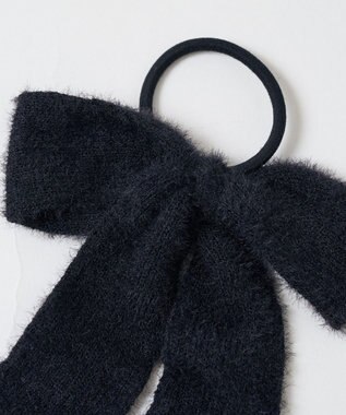 WEGO Lシャギーニットリボンゴム ブラック