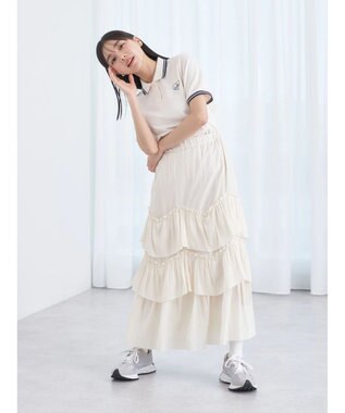 earth music&ecology ハートロゴ刺繍ポロ Blue