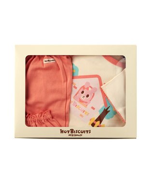 MIKI HOUSE HOT BISCUITS 【70-80cm】 キャビット Tシャツセット【BOX付き】 オレンジ