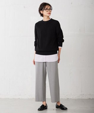 J.PRESS LADIES L 【洗える】LUREX SWEATER ニット ブラック系
