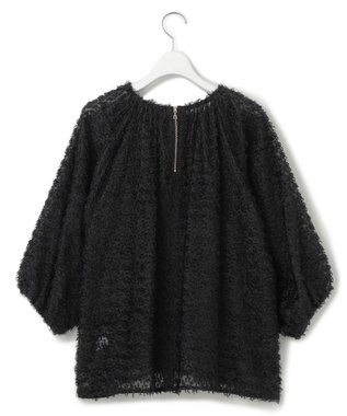 23区 【洗える】へアリ―カットジャカード ブラウス ブラック系