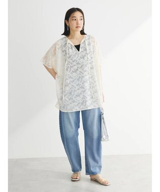 Green Parks ２ＷＡＹ　ジャガードチュニック Ivory