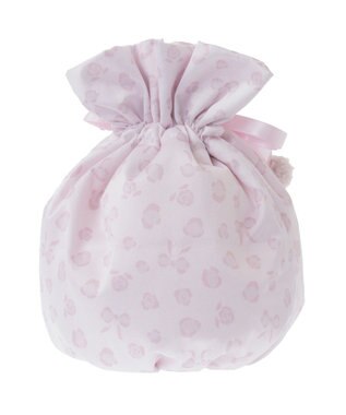 Maison de FLEUR リボンレオパード巾着ポーチ Light Pink