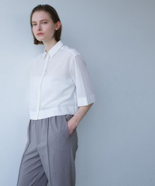 BEIGE， BAC / コットンシアー ショートレングスシャツ