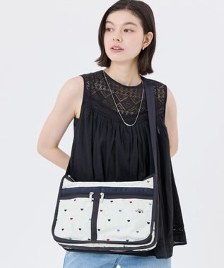 LeSportsac DELUXE EVERYDAY BAG/トリコロールハートエンブロイダリー