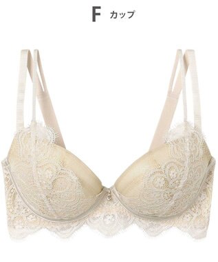 AMPHI ブラジャー 谷間メイク カップ上辺が浮きにくい Gカップまで対応 大きいサイズ 【Glama-Rich グラマリッチ ボリュームUPタイプ】 ブラ BYJ302 アンフィ／ワコール