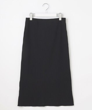 J.PRESS LADIES 【洗える】リブ ナロー スカート ブラック系
