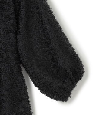 23区 L 【洗える】へアリ―カットジャカード ブラウス ブラック系