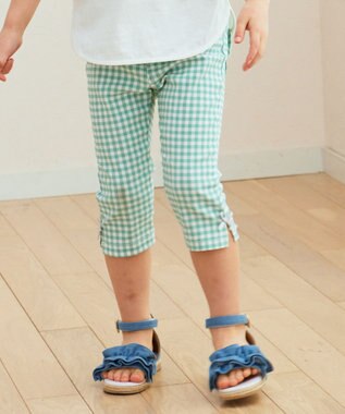 ANY KIDS 接触冷感 しろくま パンツ ミント×ギンガム