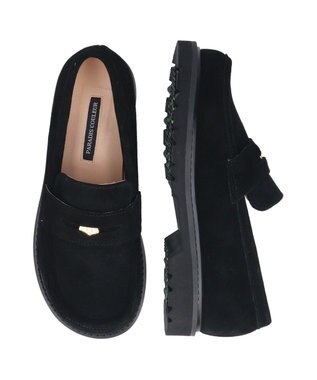 Bridget Birkin 【PARADIS COULEUR】オブリークトウペニーローファー ブラックスウェード