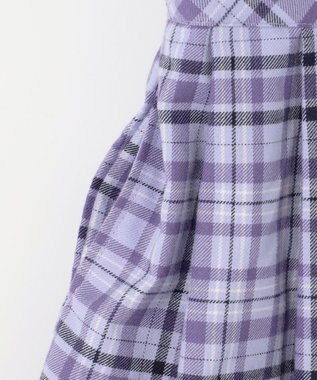 ANY KIDS ドッキングチェックワンピース ラベンダー