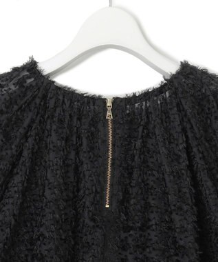 23区 【洗える】へアリ―カットジャカード ブラウス ブラック系