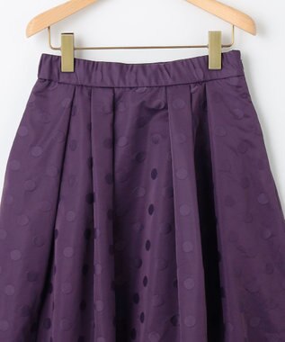 組曲 ドットジャガード フレア スカート パープル系
