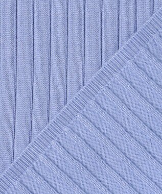 ANY SIS S 【WEB・一部店舗限定】ダブルカラー ニット ライトブルー