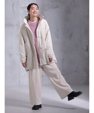 Green Parks コーデュロイワイドパンツ Ecru