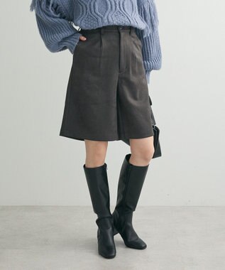 Green Parks ・ＥＬＥＮＣＡＲＥ　ＤＵＥ　スエードポンチハーフパン Charcoal Gray