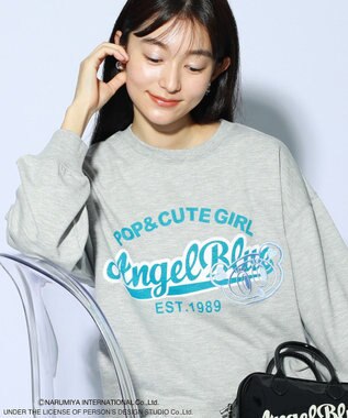 Green Parks ＡＮＧＥＬ　ＢＬＵＥ長袖ロゴ刺繍プルオーバー Gray