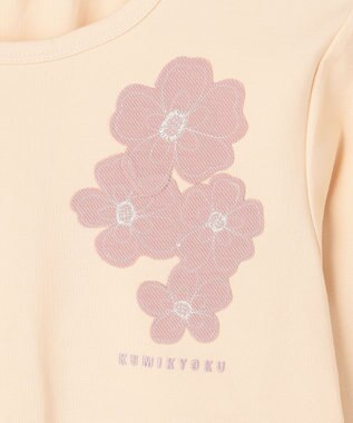 組曲 KIDS 【150-160㎝】サラリとフラワーモチーフ Tシャツ エクリュ