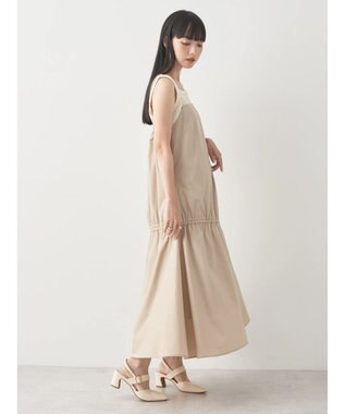 earth music&ecology ドロストデザインキャミワンピース Beige