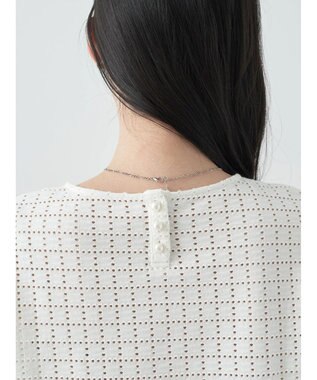 earth music&ecology ジャガードレースプルオーバー Ivory