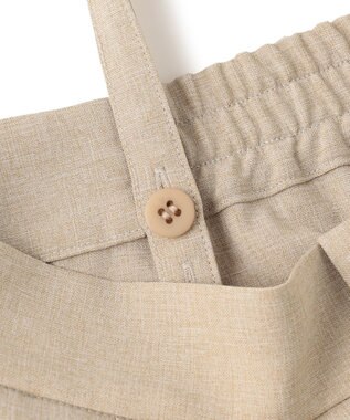 uncrave ウォッシャブルドライサップ バミューダパンツ（サスペンダー付き） シャンブレーベージュ