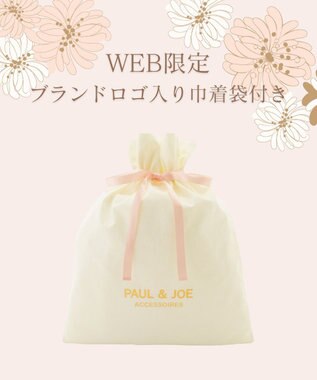 MOONBAT 【WEB限定ラッピング袋付】PAUL & JOE ACCESSOIRES フェイクファービッグリボンマフラー ピンク