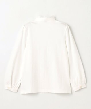 ANY KIDS リボン付きスタンドカラーブラウス ホワイト